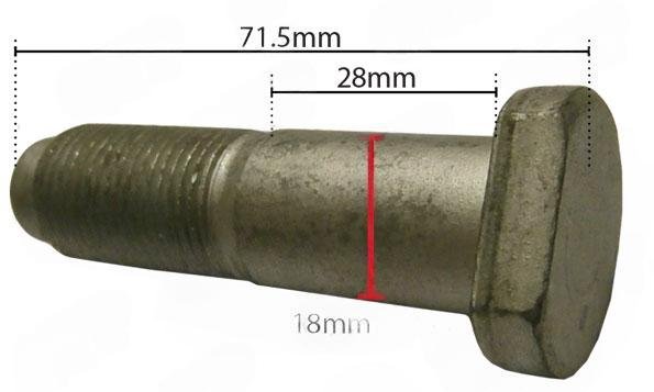 Hjulbult Ford TM120 Bak M18 x 1.5 x 65mm