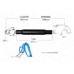 Heavy Duty Top Link Knuckle 28mm / 3 Hook 380mm | S13997 | KH283380