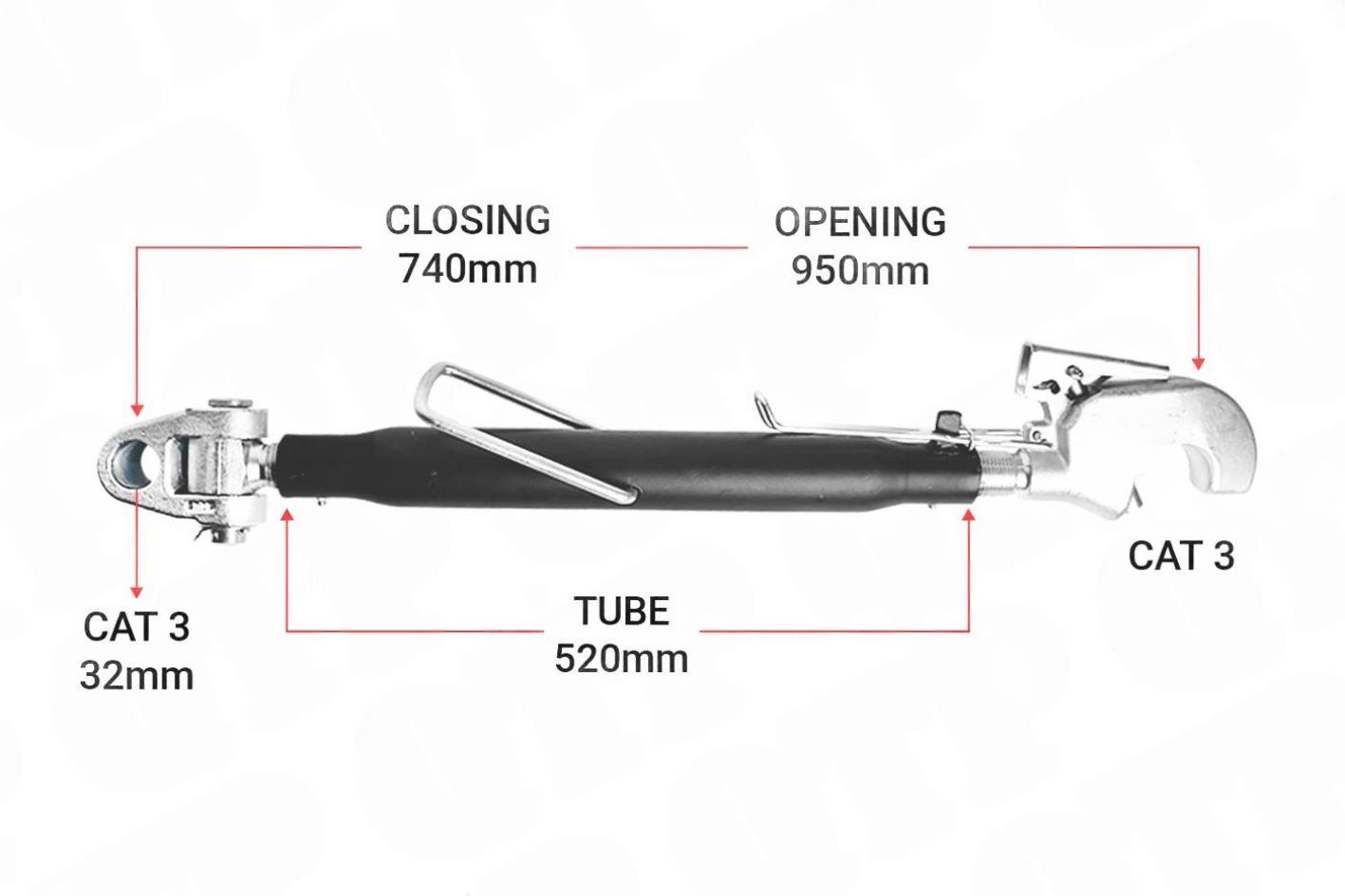 Topled Knogle Kat 3 / 3 Krog 520mm Heavy Duty | KH33520 | Fjederl�s | S29796