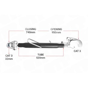 Topled Knogle Kat 3 / 3 Krog 520mm Heavy Duty | KH33520 | Fjederl�s | S29796