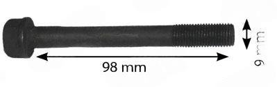 Cylinderhuvudbult 135 L�ng