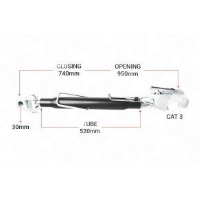 Top Link Led 30mm / 3 Krog 520mm R�r Heavy Duty | KH303520 | S29795 Fjederl�s | KH30352