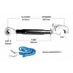 Topstang Cat 3 / 3 Kuglekrog 380mm Heavy Duty | BH33380 | AL167751