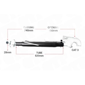 Top Link Led 28mm / 3 Krog 520mm Heavy Duty | S29794 Spring Lock | KH283520