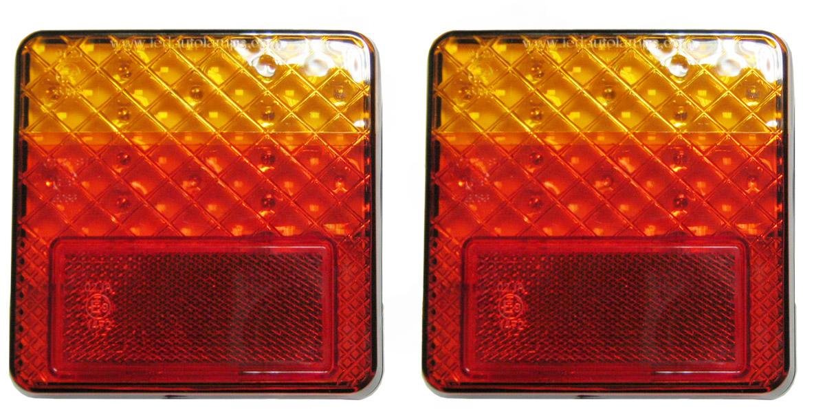 Baglygte LED 3 funktion - Pakke med (2) 12 volt ** Omkring med nummerpladelygte er 53255 * 100 x 10