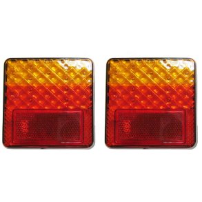 Baglygte LED 3 funktion - Pakke med (2) 12 volt ** Omkring med nummerpladelygte er 53255 * 100 x 10