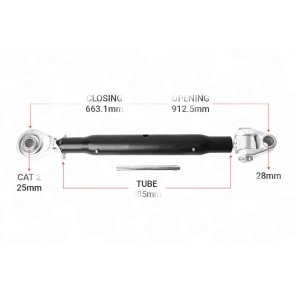 Topstang Cat 28mm / 2 Ledkugler 485mm Heavy Duty | KB282485 | S99520