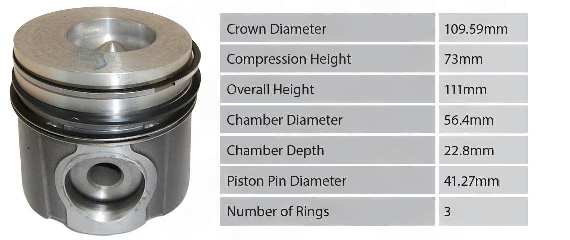 Stempel med ringe Ford 5610S 6610S 6810S