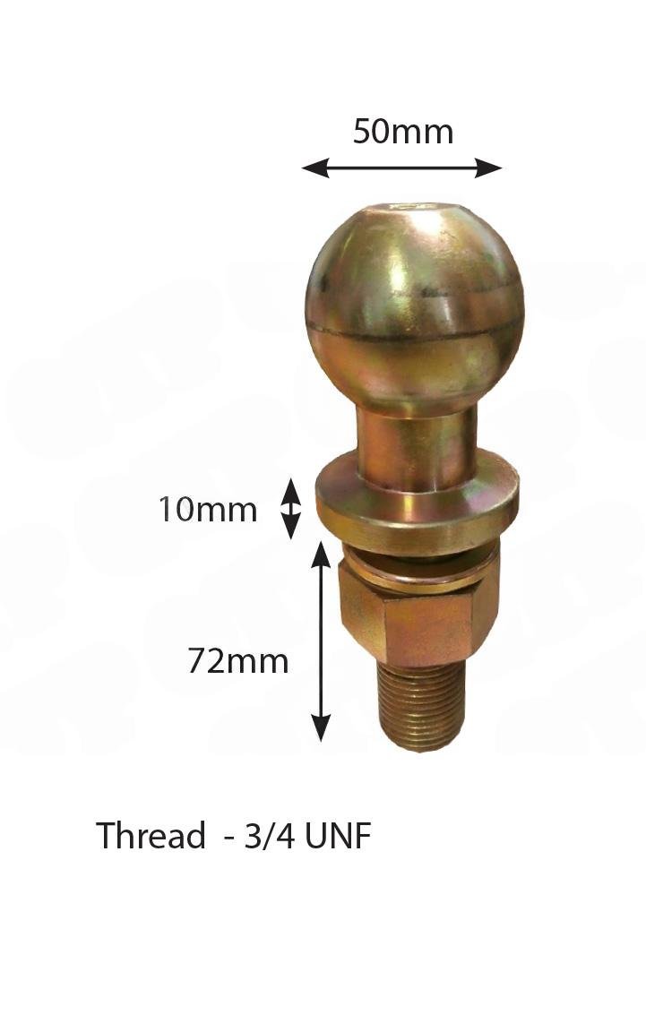 Kugletr�kbolt Kort 50mm 25 x 70mm 500KG