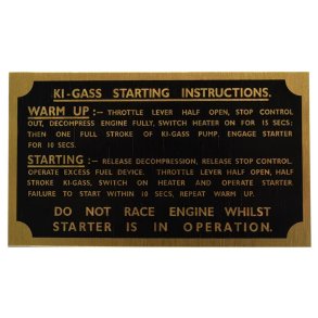 Traktoremblem Ki-Gass startinstruktion