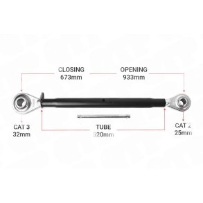 Topstang Cat 2 / 3 Kugle Kugle 520mm Heavy Duty | BB23520 | BB23520, AL78064