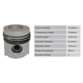 Stempel med ringe Ford 2000 5000 7000