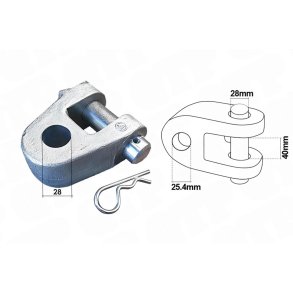 Kugleled Hydraulisk Topstang 28mm