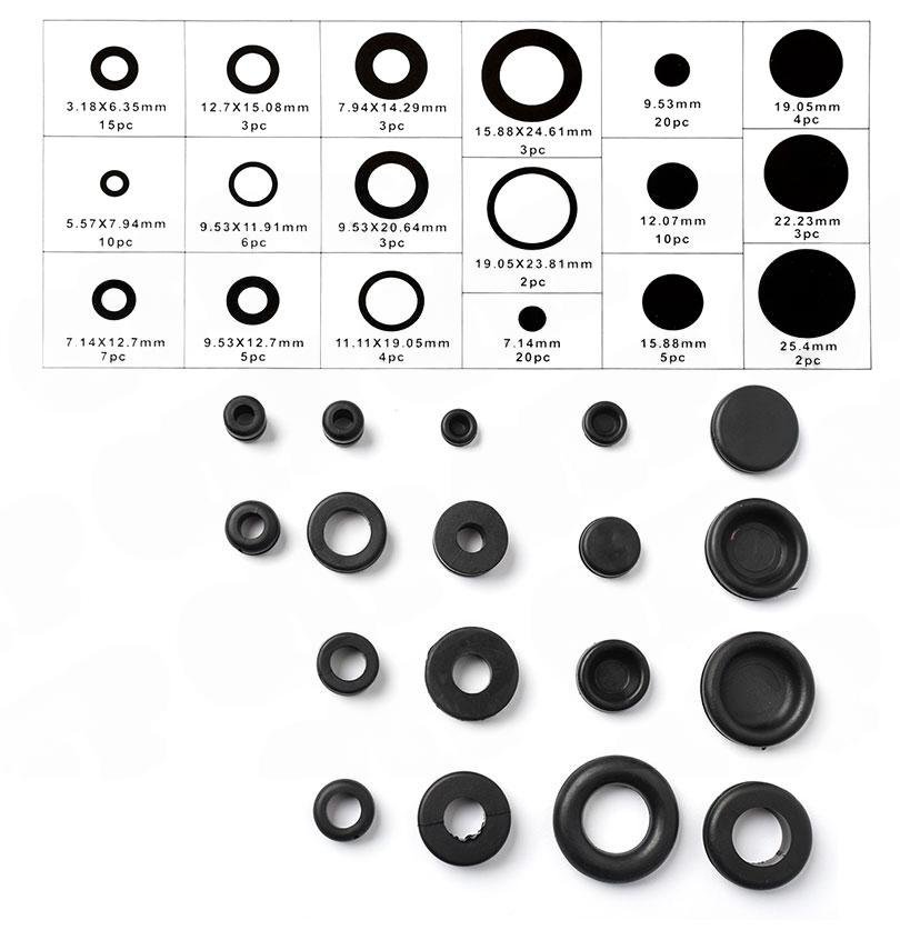 Gummigennemf�ring S�t 125 stk