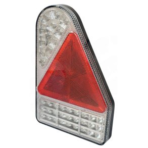 Lygte Kombination Trekant Slimline Krom LED
