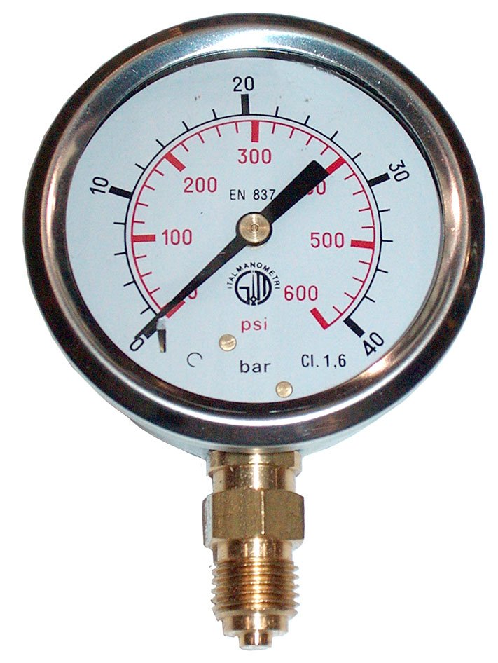 Manometer 580 PSI Glycerin Fylld