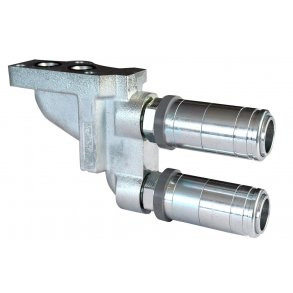 Manifold til hydraulisk skub/trk kobling 
