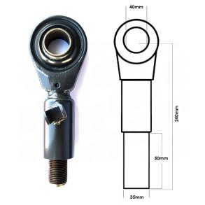 Nivelleringsboksaksel Top Valtra 6200 6300 6400 6600