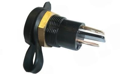 Stik Enkeltpol 12 Volt 15 Amp