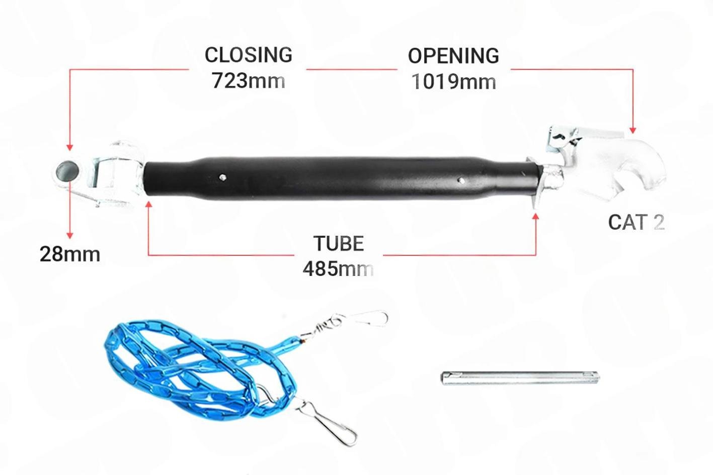 Topled Knogle 28mm / 2 Krog 485mm Heavy Duty | KH282485 | S13996