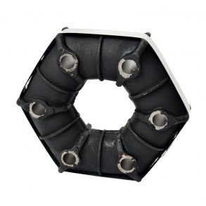 Aksel til drivkoppling med gummi