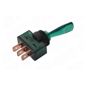 Vippekontakt Gr�n Med P�re T�nd-Sluk 12V 20A 3