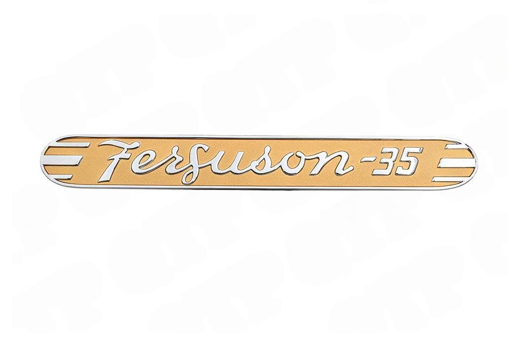 Sideemblem Krom og Guld, MF Ferguson FE35 4cyl