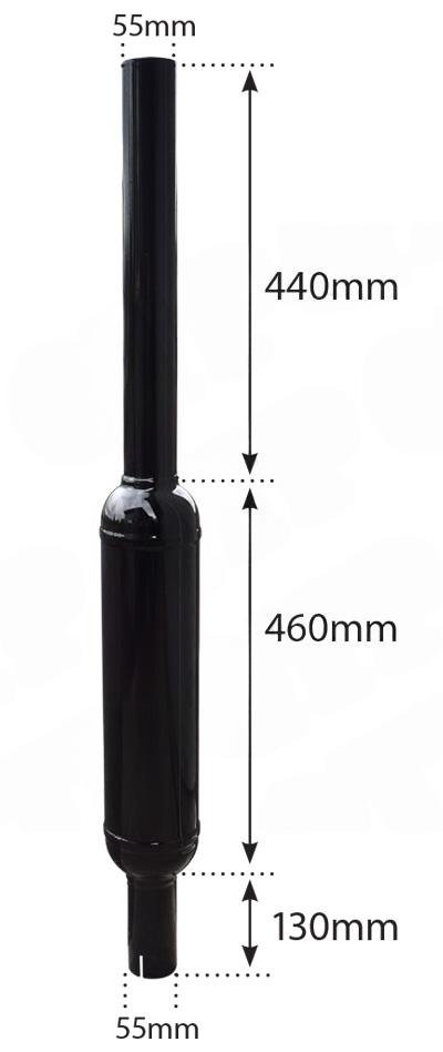 Avgassystem 565 575 590 Svart Emalj 265 290