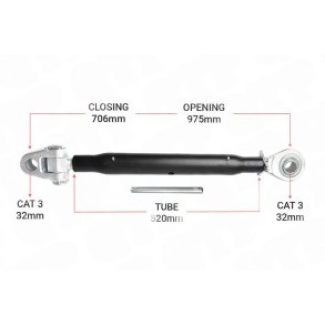 Topstang | Cat 3 / 3 Ledkugle 520mm Heavy Duty | KB33520 |