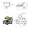 Koppling Gul Case Maxxum MX Magnum
