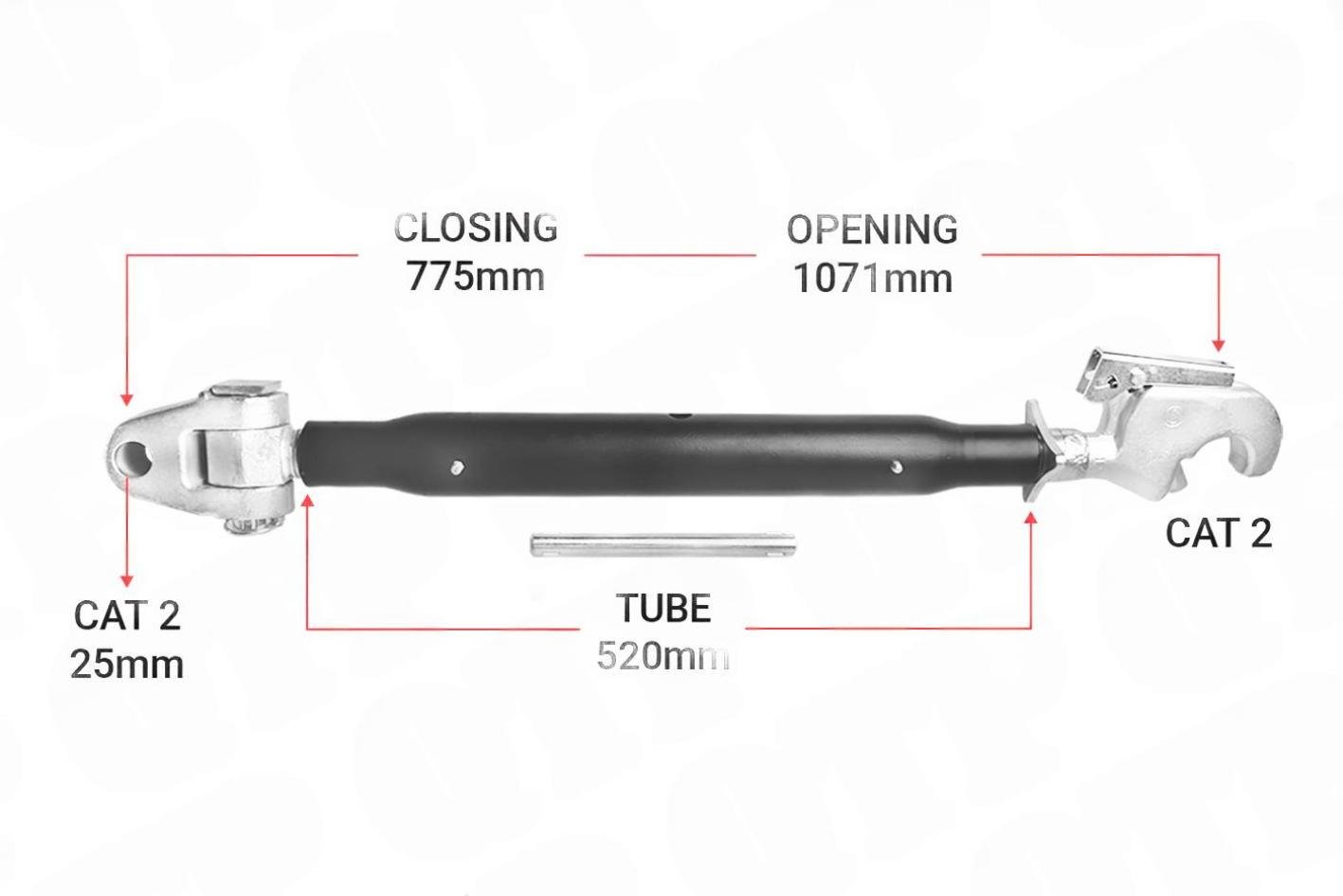 Topled Knogle Kat 2 / 2 Krog 520 mm Heavy Duty | KH22520