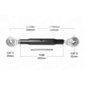 Topstang Cat 3 / 2 Kugle Kugle 380mm Heavy Duty | BB32380 | S16839