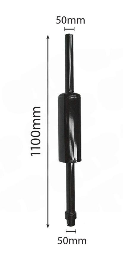 Avgassystem Ford 2000 3000 4000 5000 Svart Emalj