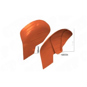 Sk�rm 35 x 190 mm R�d m/ svejsebeslag, s�t