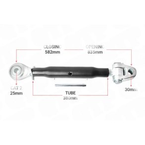 Topstang Cat 30mm / 2 Ledkugle 380mm Heavy Duty | KB302380 | S1590