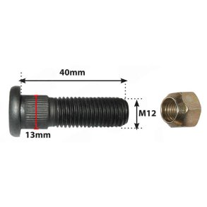 Hjulbolt og m�trik M12