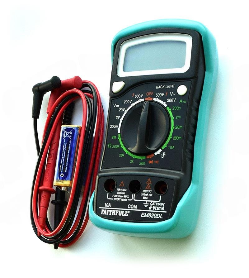 Multimeter LCD-display DC/AC-sp�nning CA2