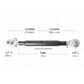 Topstang Cat 2 / 2 Ledkugle 485mm Heavy Duty | KB22485