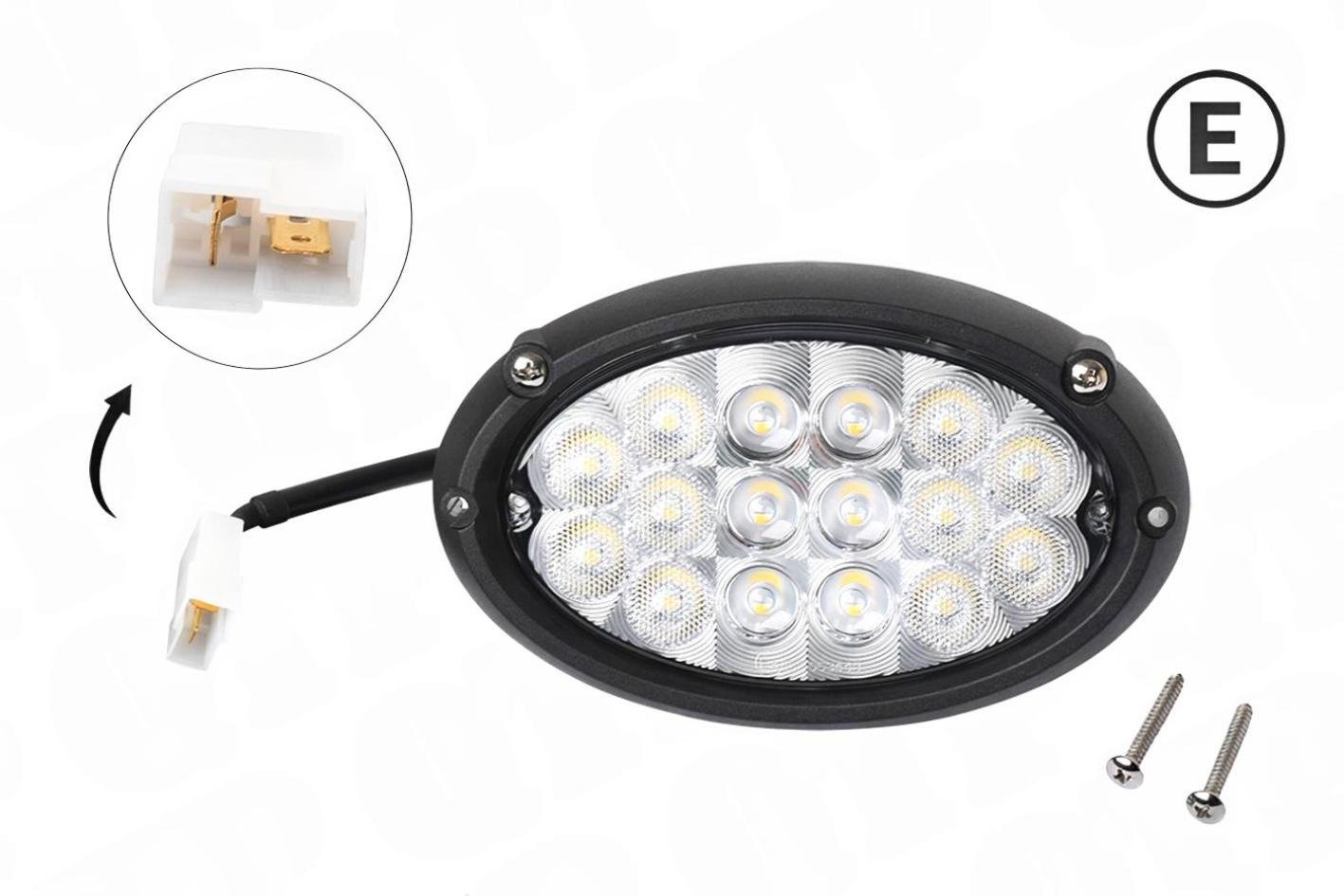 Arbejdslygte LED Oval Massey Ferguson 52 53 54 64 71 74 84 Series  | 67190 | 3786664M91