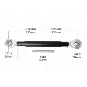 Topstang Cat 3 / 2 Kugle Kugle 485mm Heavy Duty | BB32485 | AL78064