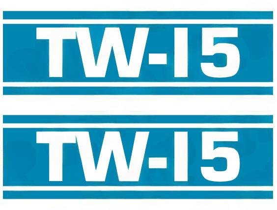 Decal Ford TW15 Q Cab Blue & White x 2