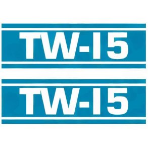 Decal Ford TW15 Q Cab Blue & White x 2