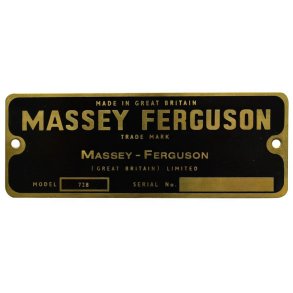 Igangs�tningsplade Massey Ferguson Gold & Bla