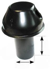 Luftlock Ford 5000 Svart - 55mm