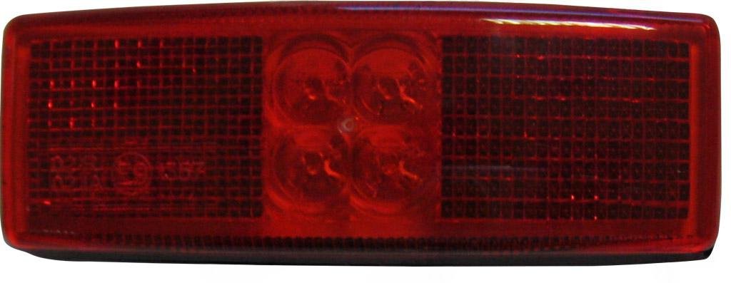 Sidemark�r Lampe R�d m/ Stik