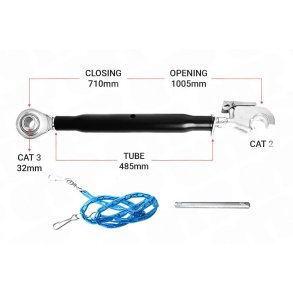 Topstang Cat 3 / 2 Kuglekrog 485mm Heavy Duty | BH32485