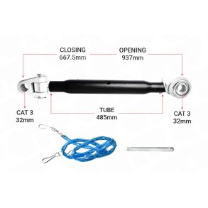 Topstang Cat 3 / 3 Ledkugle 485mm Heavy Duty | KB33485 | S28208