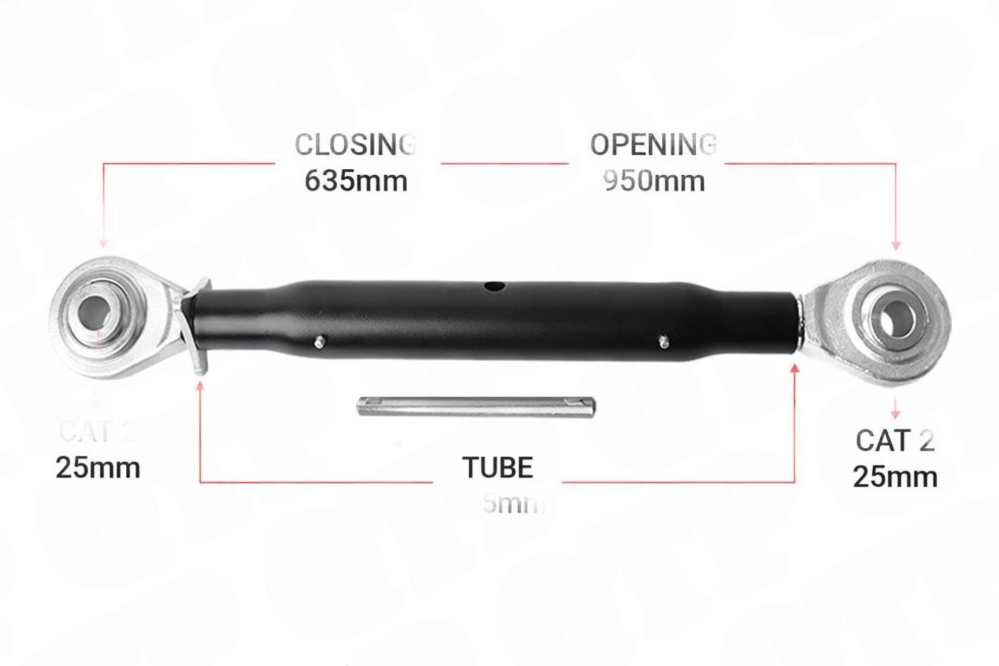 Topstang Cat 2 / 2 Kugle Kugle 485mm Heavy Duty | BB22485 | S16841 S.4108 S4108 VLK1204 3792