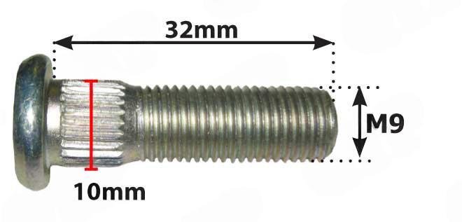 Hjulbolt 3/8
