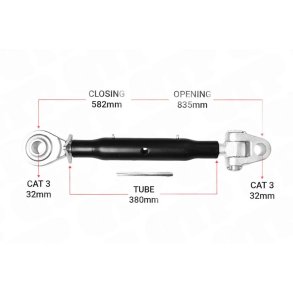 Topstang Cat 3 / 3 Ledkugle 380mm Heavy Duty | KB33380 | S28207